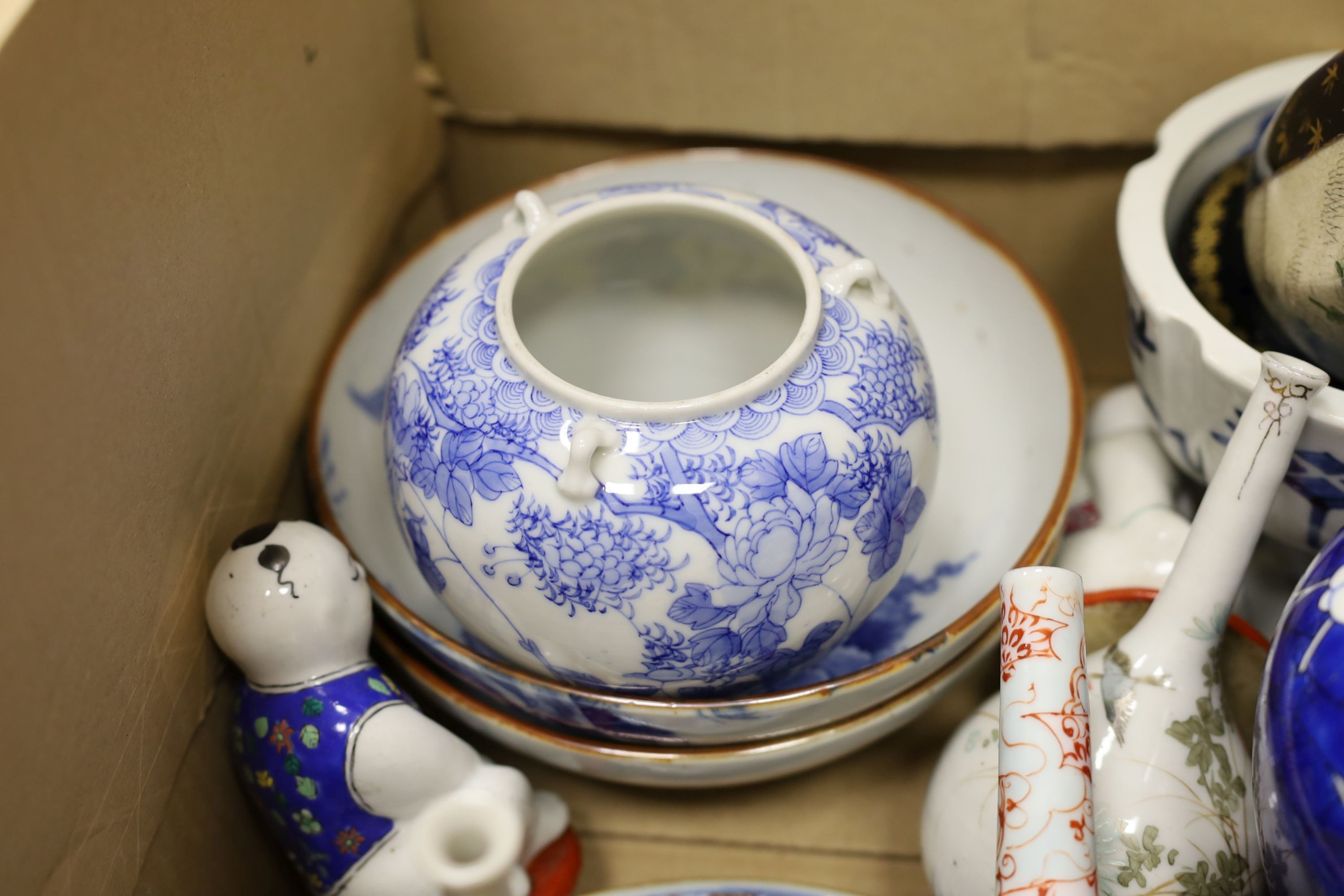 A group of 19th/20th century Japanese ceramics, including Arita, Satsuma and Kutani wares